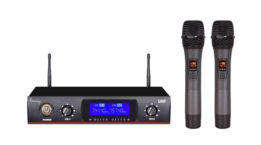 enping lesing audio 2 channel VHF wireless microphone system